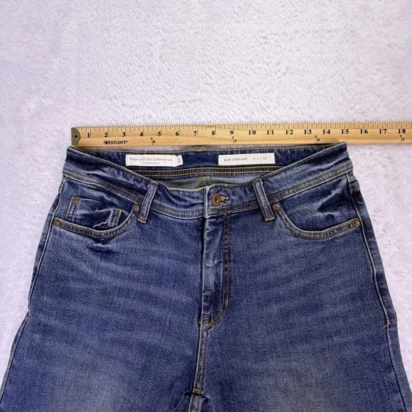 Anthropologie Pilcro & The Letterpress Jeans Embroidered Fringe Boho Slim 28 - Picture 7 of 10